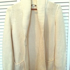 J. Crew Heavy Cream Cardigan Sweater